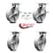 Service Caster 8 Inch Semi Steel Caster Set with Roller Bearing 4 Swivel Lock and 2 Brake SCC SCC-35S820-SSR-SLB-BSL-2-BSL-2 - alternate 4